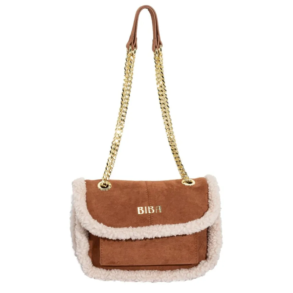 Biba Multi Compartment Shoulder Bag in Brown
