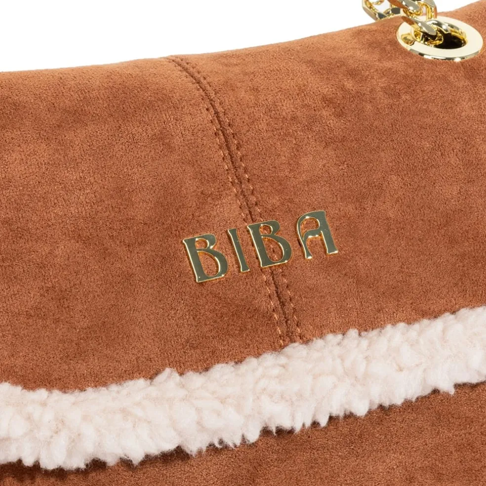 Biba Multi Compartment Shoulder Bag in Brown