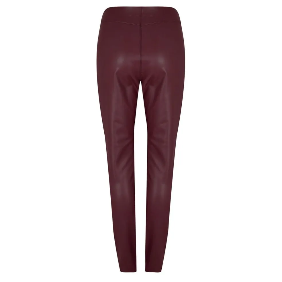 Biba Pu Stretch Legging in Red