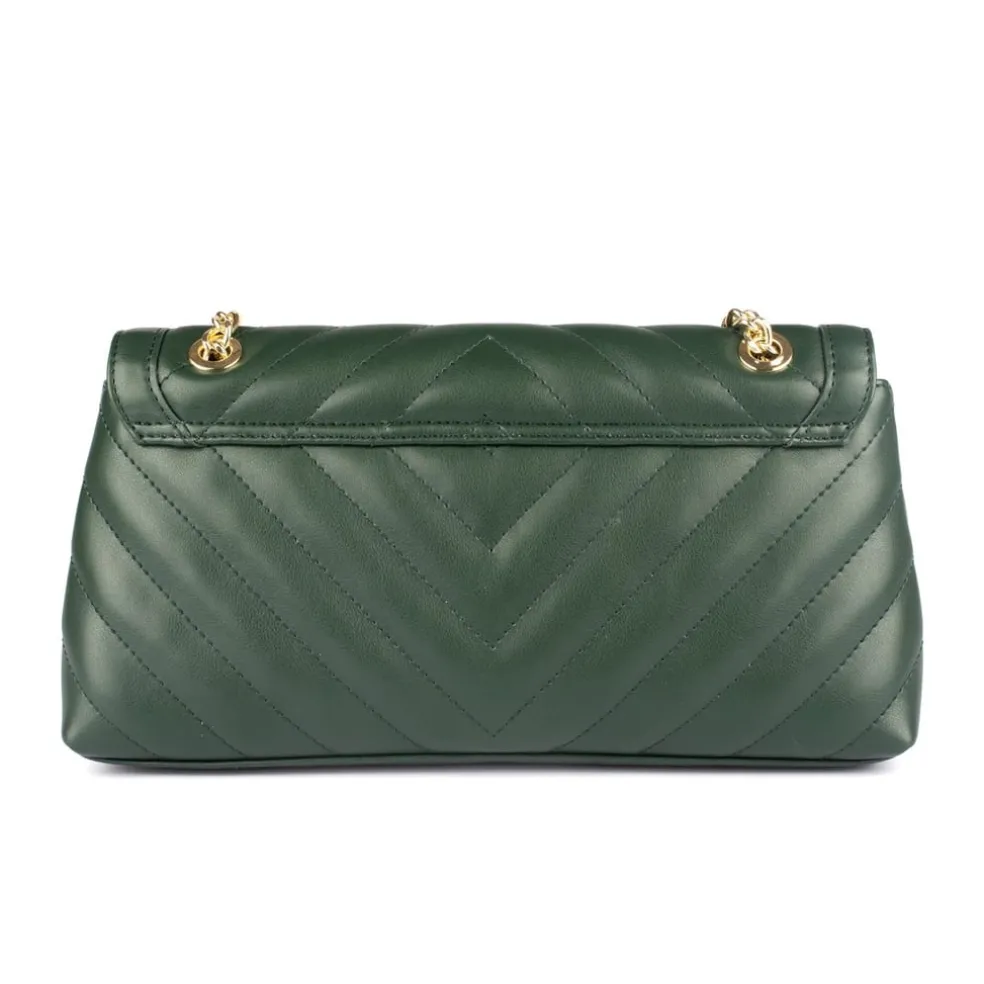 Biba Quilted Shoulder Bag in Green