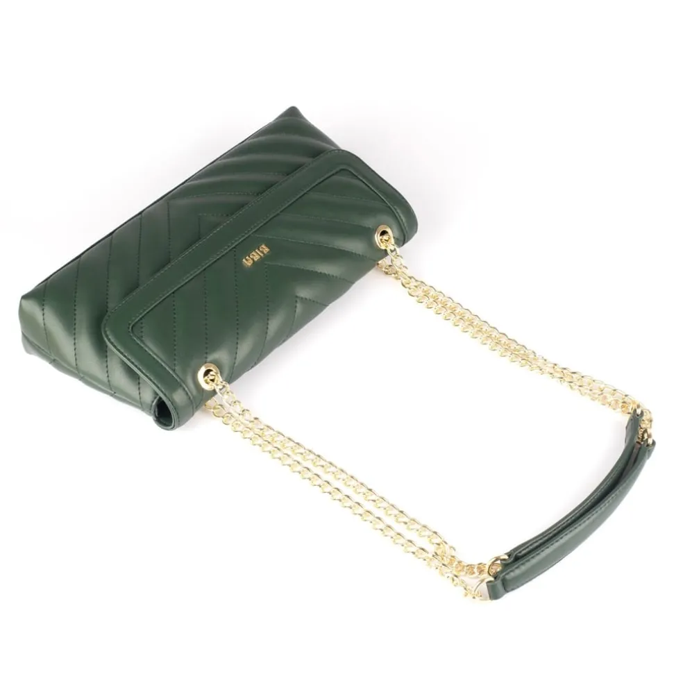 Biba Quilted Shoulder Bag in Green