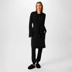 Biba Rhinestone Robe in Black