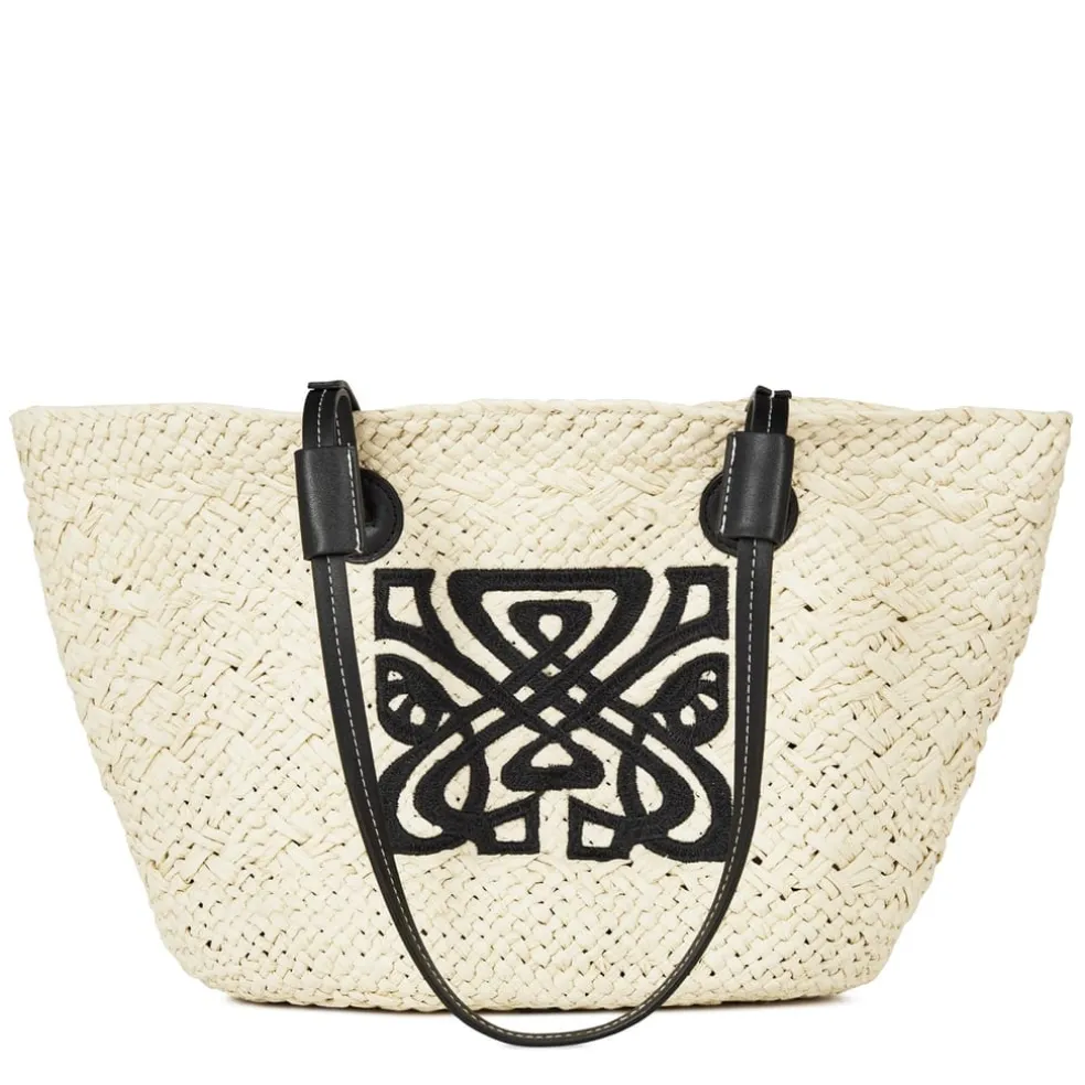 Biba Straw Beach Bag in Beige