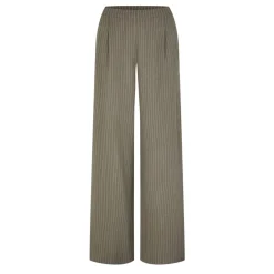 Biba Stripe Wide Leg Trousers in Green