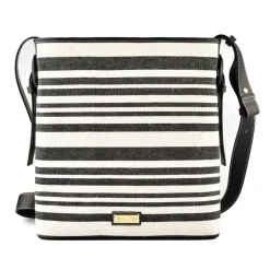 Biba Striped Patterned Tote Bag in Black