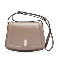 Boss Ariell Leather Saddle Bag in Beige
