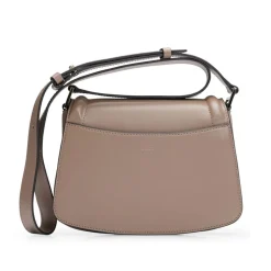 Boss Ariell Leather Saddle Bag in Beige