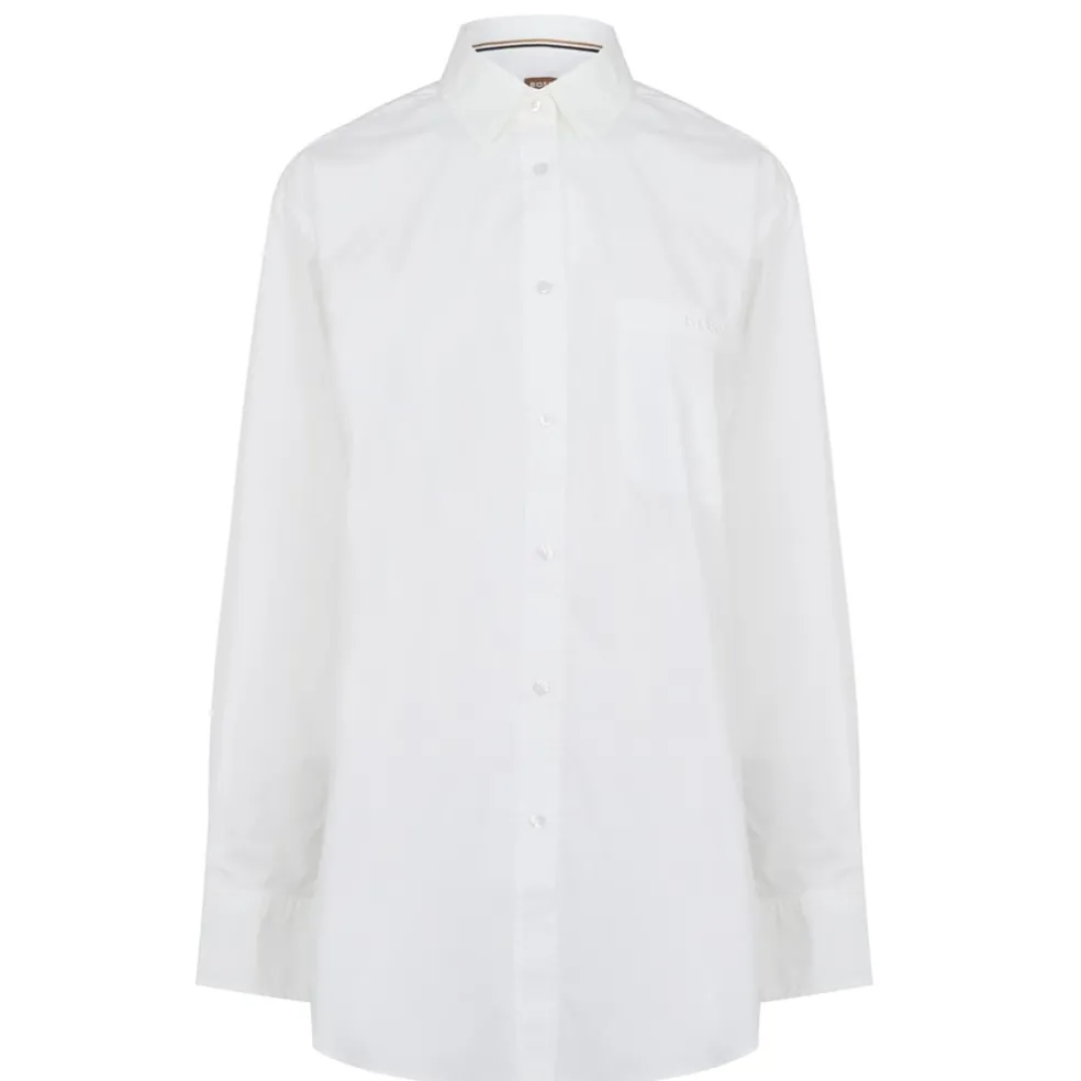 Boss Button Down Blouse in White