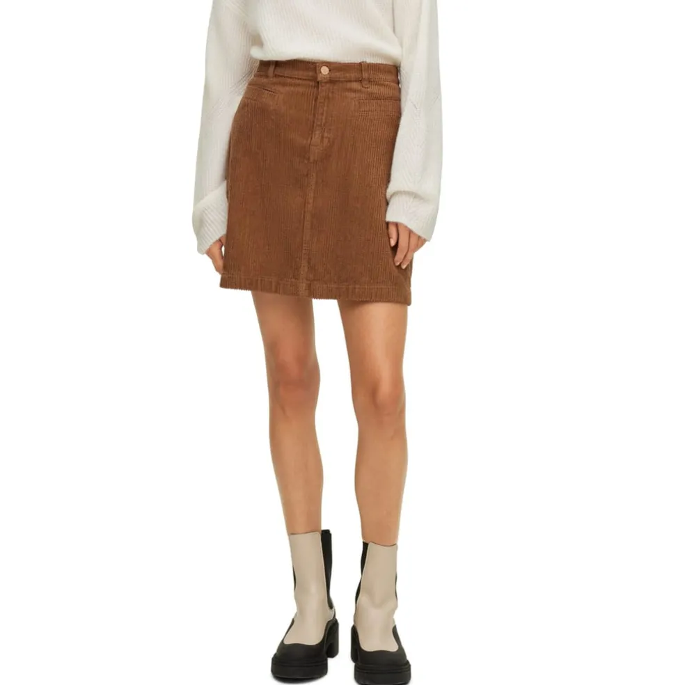 Boss C Vrecord-D A-Line Skirt in Rust