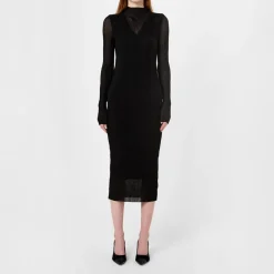 Boss Mesh Dress in Black