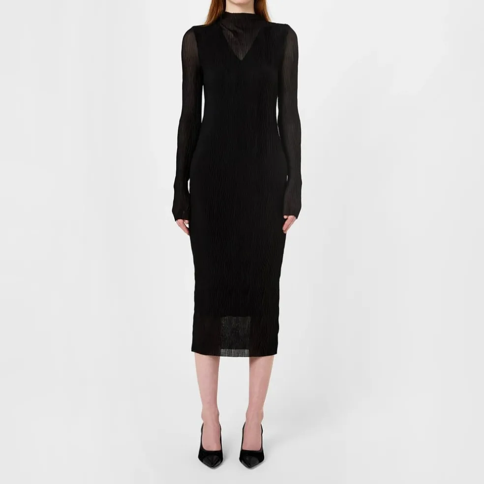 Boss Mesh Dress in Black