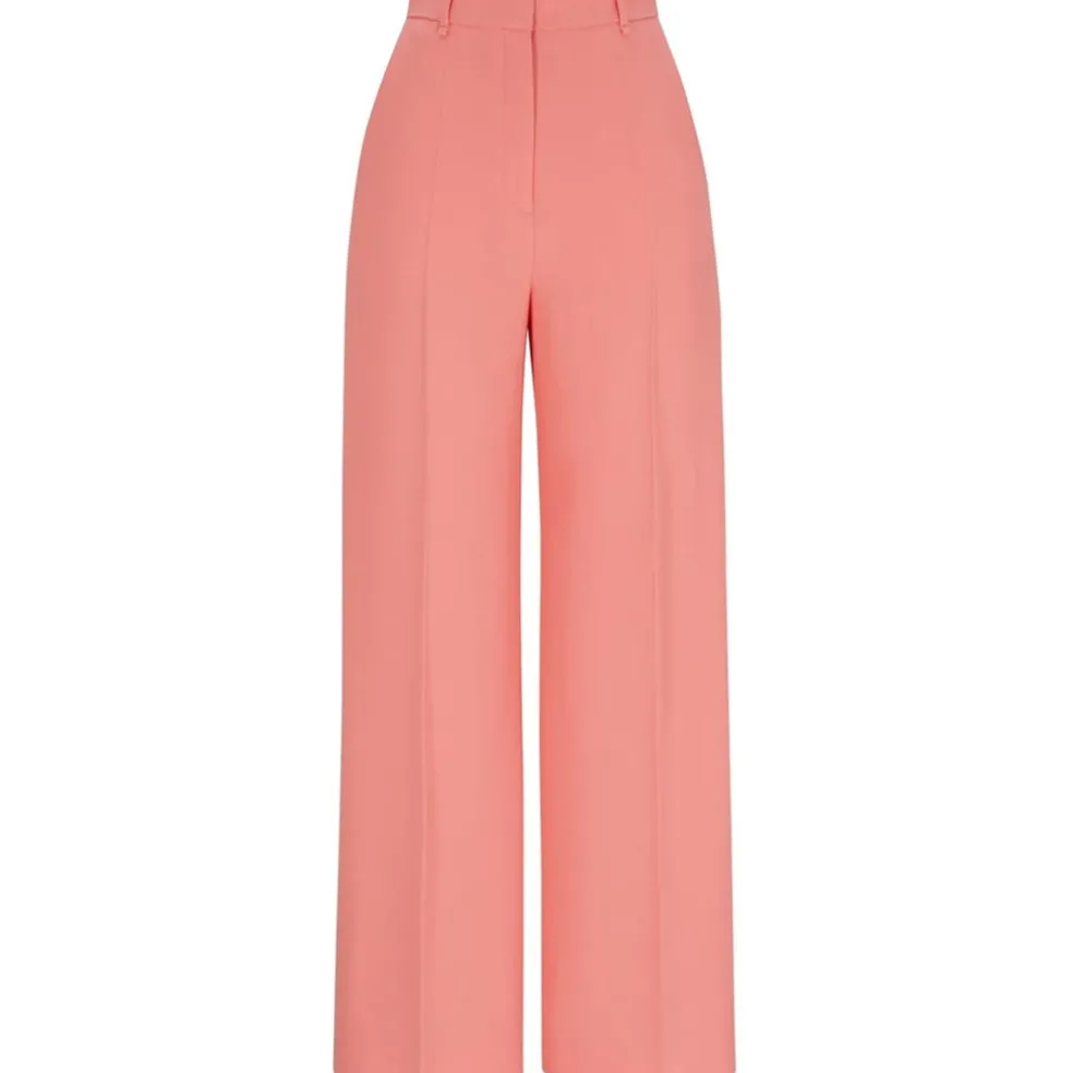 Boss Womens Tikela 10246618 01 Straight Leg Trousers in Purple