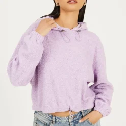 Brave Soul Borg Hoodie in Purple