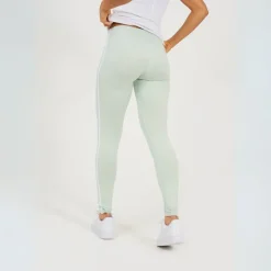 Brave Soul Leggings With Stripe Detail in Green