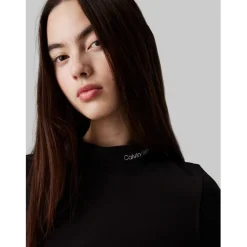 Calvin Klein Jeans Elastic Milano Dress in Black