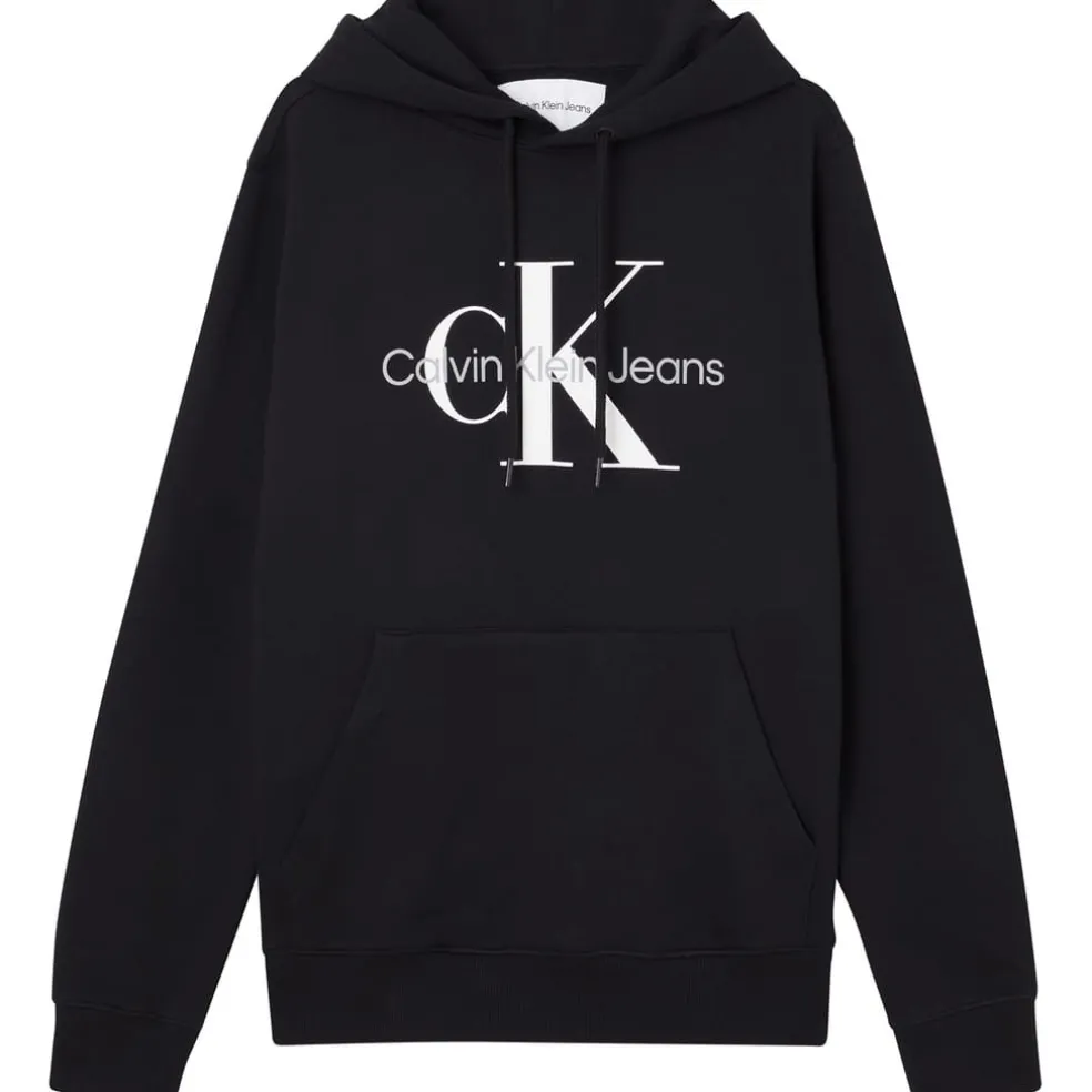 Calvin Klein Jeans Monogram Logo Hoodie in Black