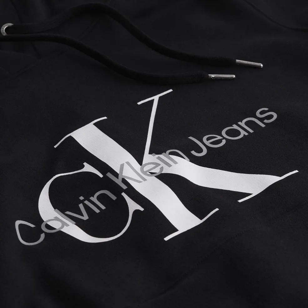 Calvin Klein Jeans Monogram Logo Hoodie in Black