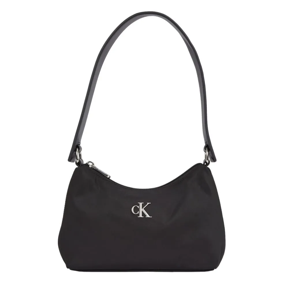 Calvin Klein Jeans Nylon Shoulder Handbag in Black