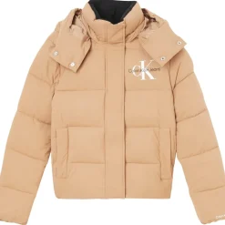 Calvin Klein Jeans Padded Jacket in Beige