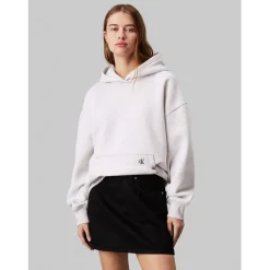 Calvin Klein Jeans Relaxed Hoodie in Grey