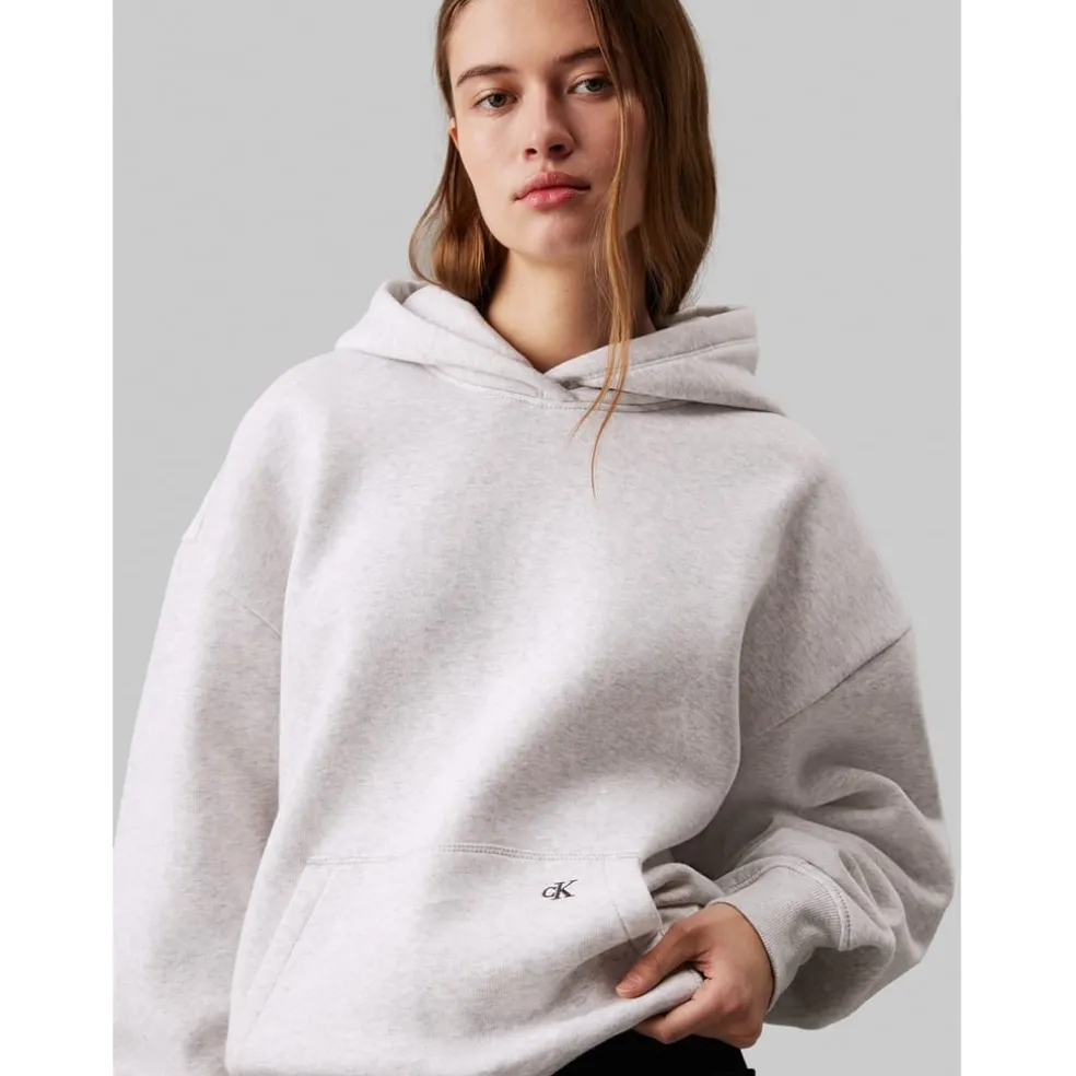 Calvin Klein Jeans Relaxed Hoodie in Grey
