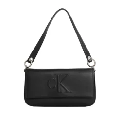 Calvin Klein Jeans Sculpted Flap Shoulder Pouch25 in Black