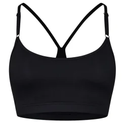 Casall Cropped Scoop Neck Snug Fit Bra in Black