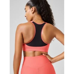 Casall Iconi Scoop Neck Snug Fit Bra in Orange
