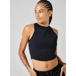 Casall Laser Crop T in Black