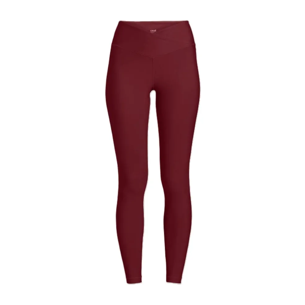 Casall Overlap Tight Athletic Pants in Red