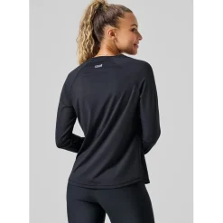 Casall Regular Fit Crew Neck Long Sleeve T-Shirt in Black