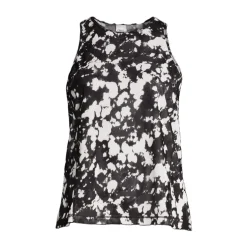 Casall Sheer Crew Neck Regular Fit Tank in Black