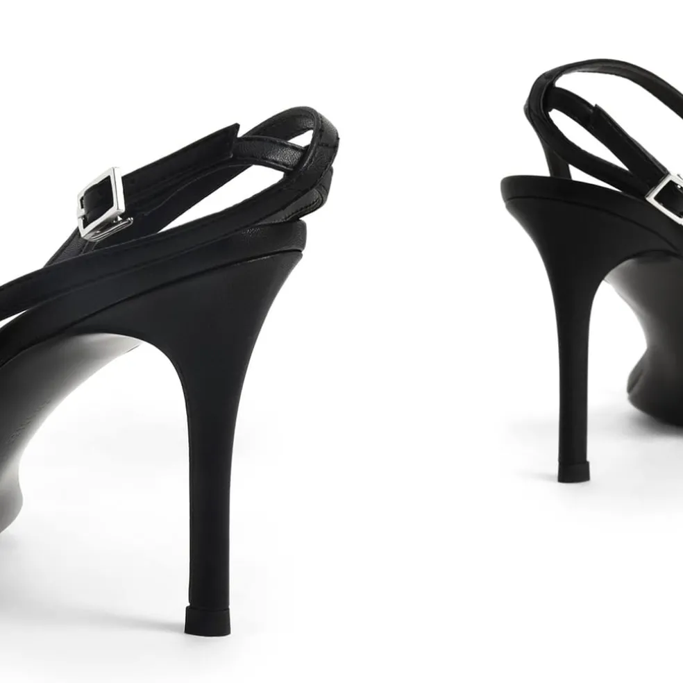 Charles and Keith Strap Stiletto Heels in Black