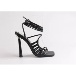 Chic Strp Tie Sndl in Black