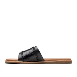 Clarks Maritime Slides in Black