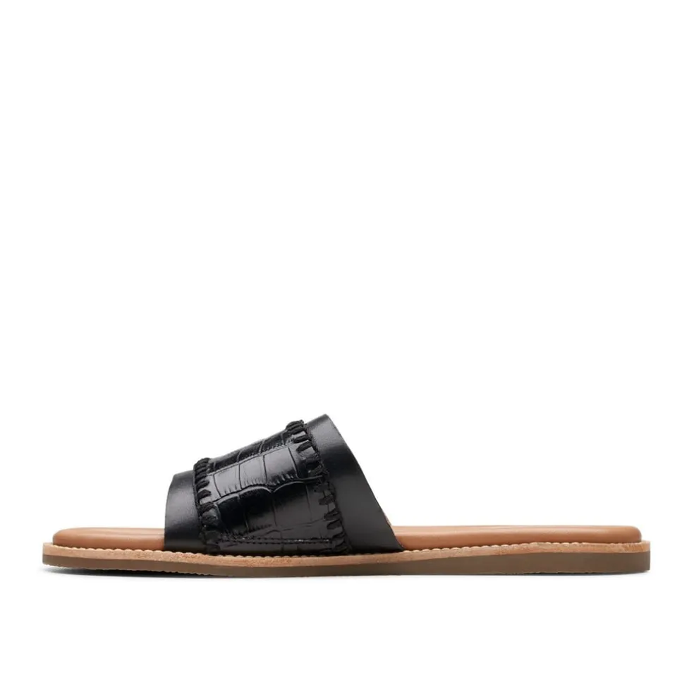 Clarks Maritime Slides in Black