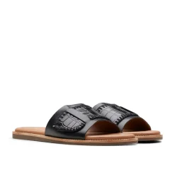 Clarks Maritime Slides in Black