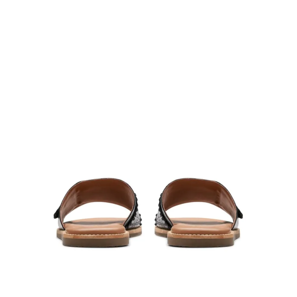 Clarks Maritime Slides in Black