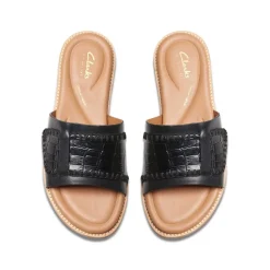 Clarks Maritime Slides in Black