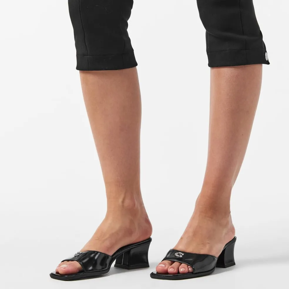 Coach C Heel Sandal in Black