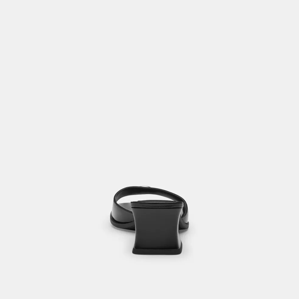 Coach C Heel Sandal in Black
