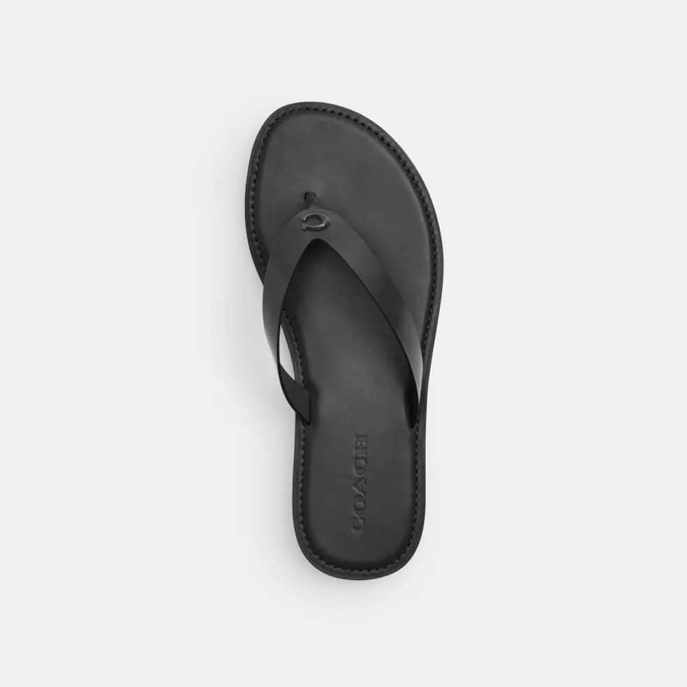 Coach Flip Flops in Black