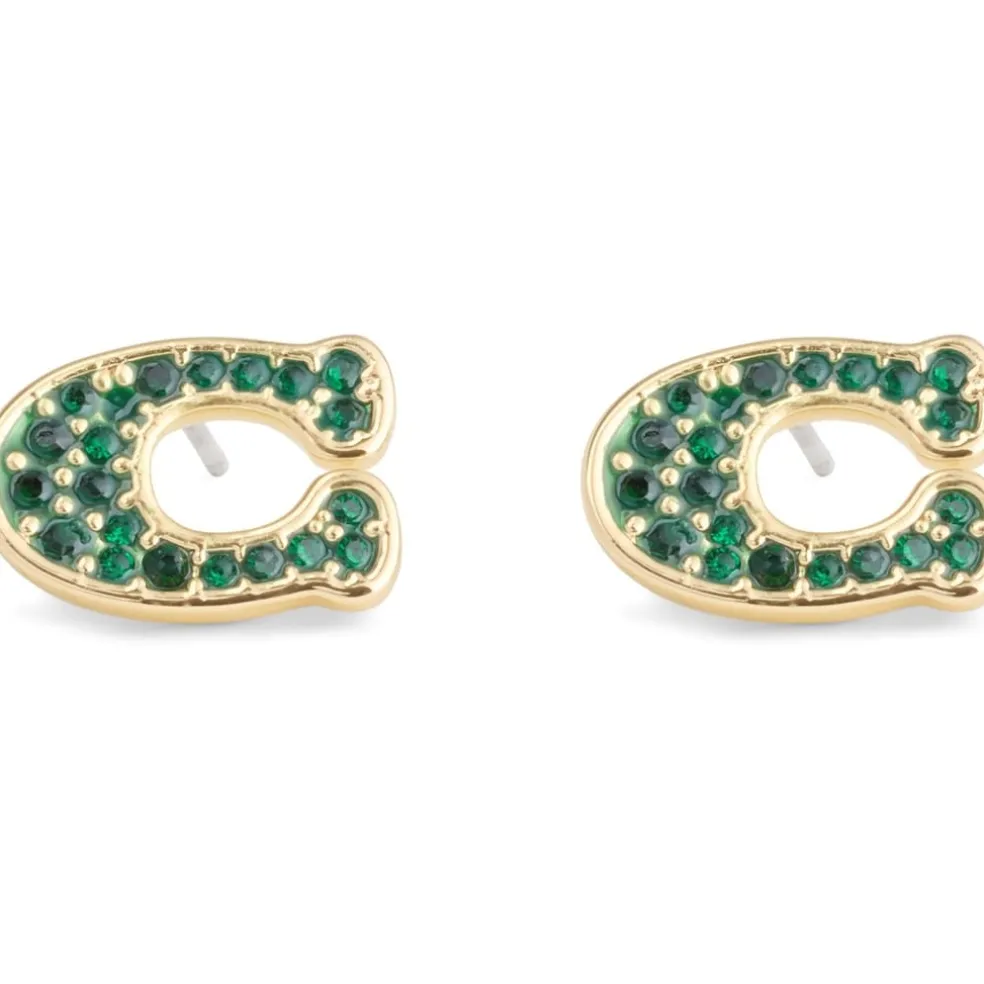 Coach Pv C Stud Erng in Green