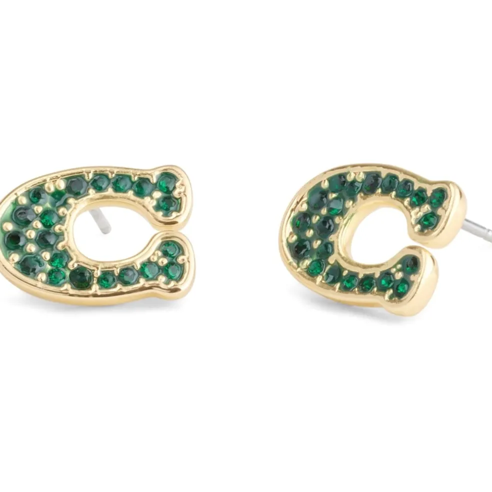 Coach Pv C Stud Erng in Green
