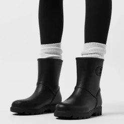 Coach Rain Boots with Block Heel in Black