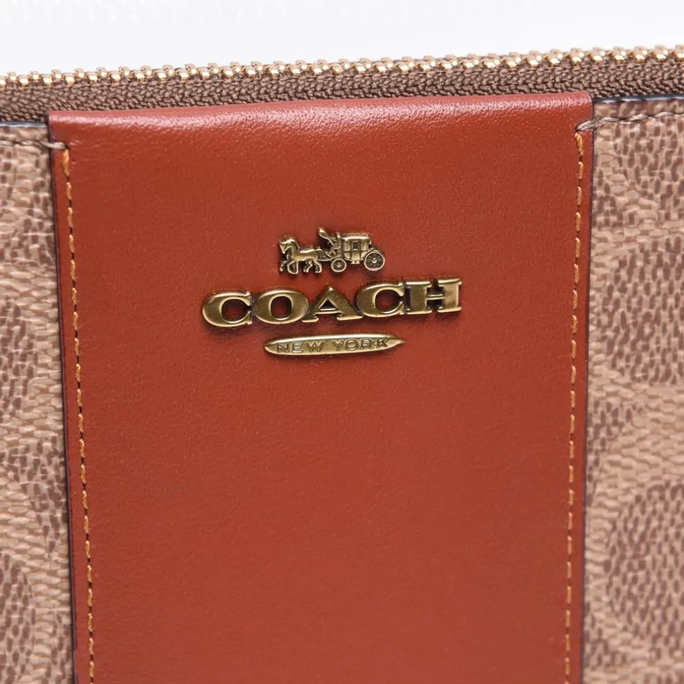 Coach Zip Around Purse in Brown