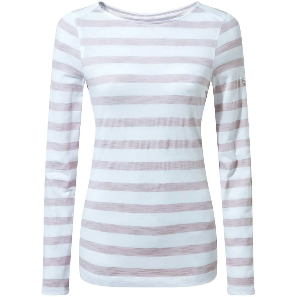 Craghoppers Erin Boat Neck Relaxed Fit Shirt in Purple
