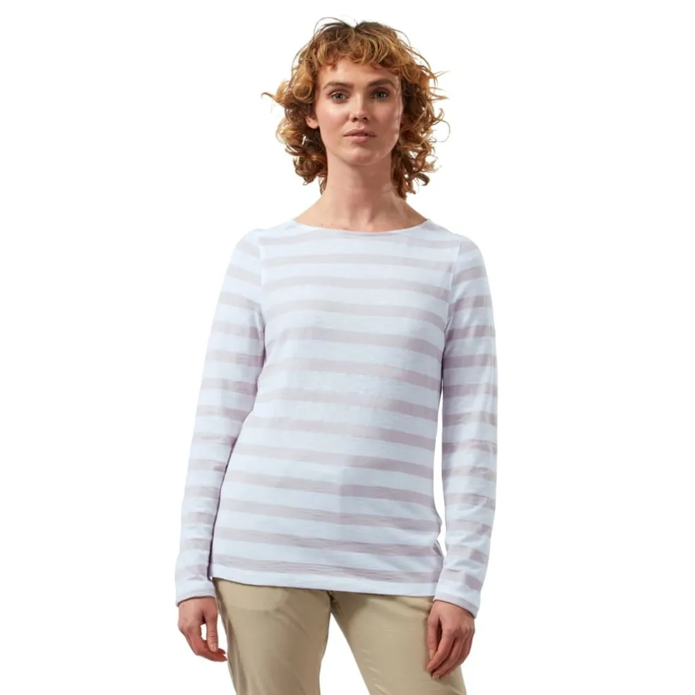 Craghoppers Erin Boat Neck Relaxed Fit Shirt in Purple