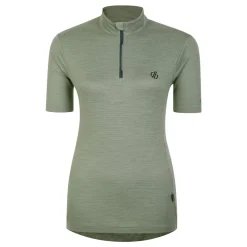 Dare 2b Mock Neck Slim Fit Short Sleeve T-Shirt in Green