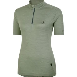 Dare 2b Mock Neck Slim Fit Short Sleeve T-Shirt in Green